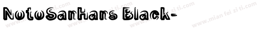 NotoSanHans Black字体转换